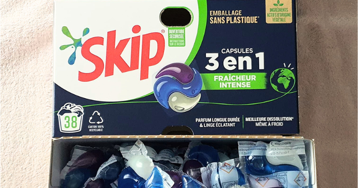 Photo emballage lessive skip3en1